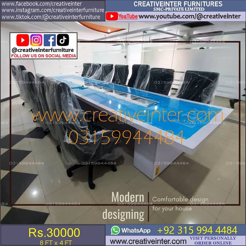Office workstation table Manager desk chair laptop study Computer CEO 6