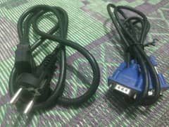 computer power cable and v. g. a cable for sale