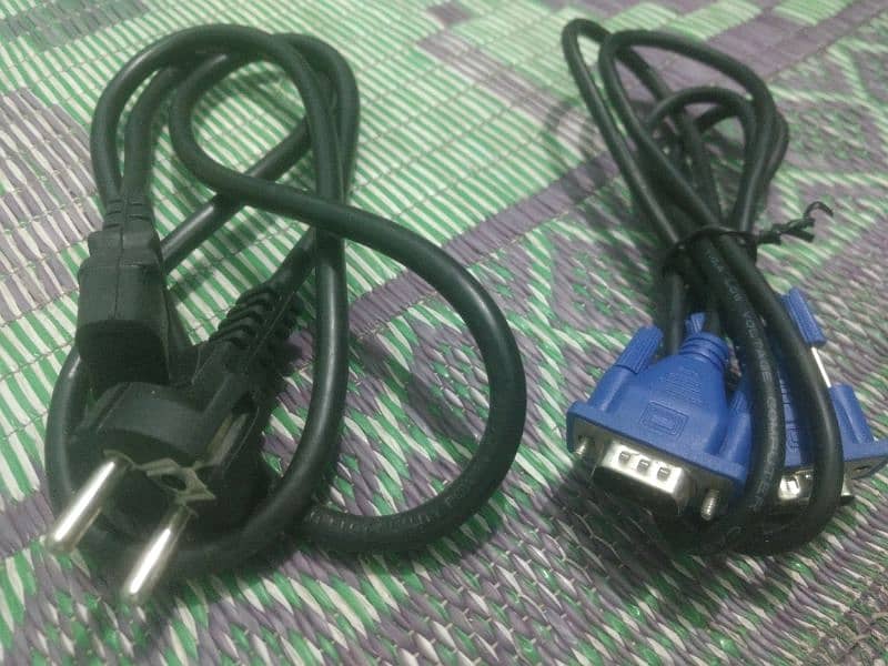 computer power cable and v. g. a cable for sale 0