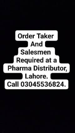 Order Taker and Salesmen