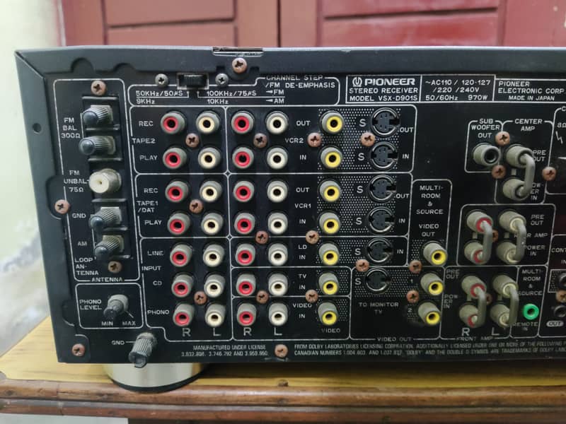 pioneer vsx-d901s 970w powerful amplifier 8