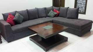 L shaped Sofa and center table