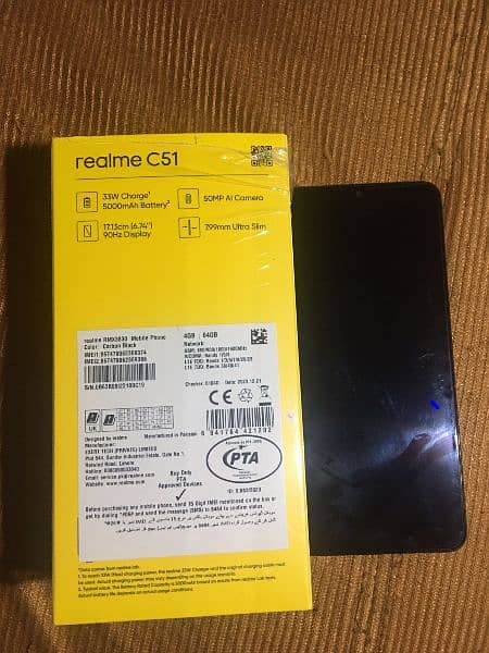 Realme C51 in new condition open box 1