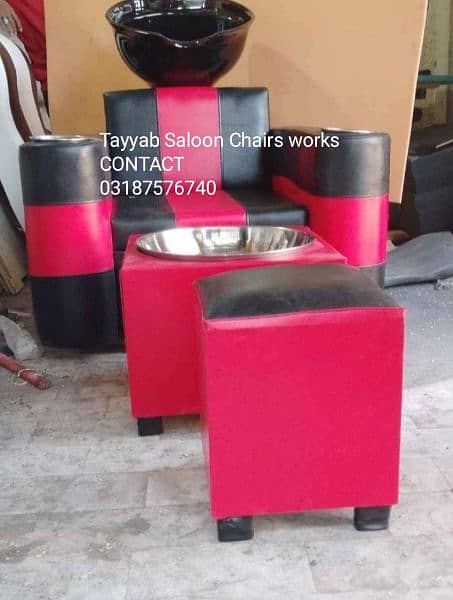 Saloon chairs | shampoo unit | massage bed | pedicure | saloon trolly 16