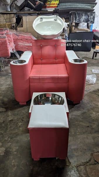 Saloon chairs | shampoo unit | massage bed | pedicure | saloon trolly 17