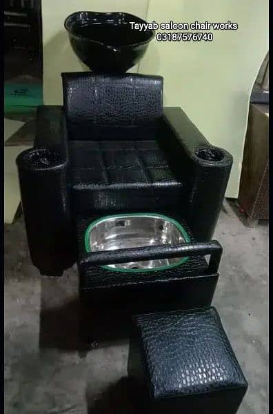 Saloon chairs | shampoo unit | massage bed | pedicure | saloon trolly 18