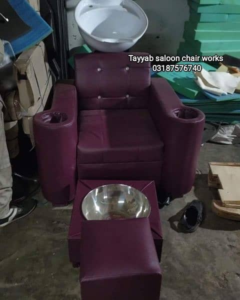 Saloon chairs | shampoo unit | massage bed | pedicure | saloon trolly 19