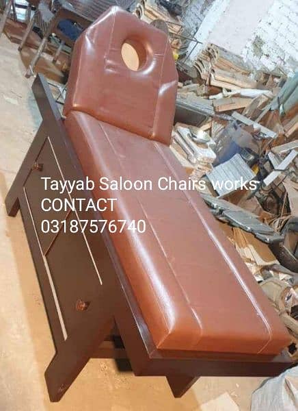 Saloon chairs | shampoo unit | massage bed | pedicure | saloon trolly 11