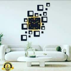 Square Design laminated wall clock with back light.