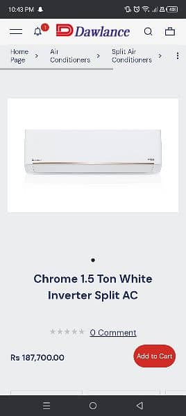 New Dawlance chrome 1.5 Ton white inverter split AC 3