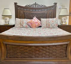 Pure Sheesham Wood Bed Set