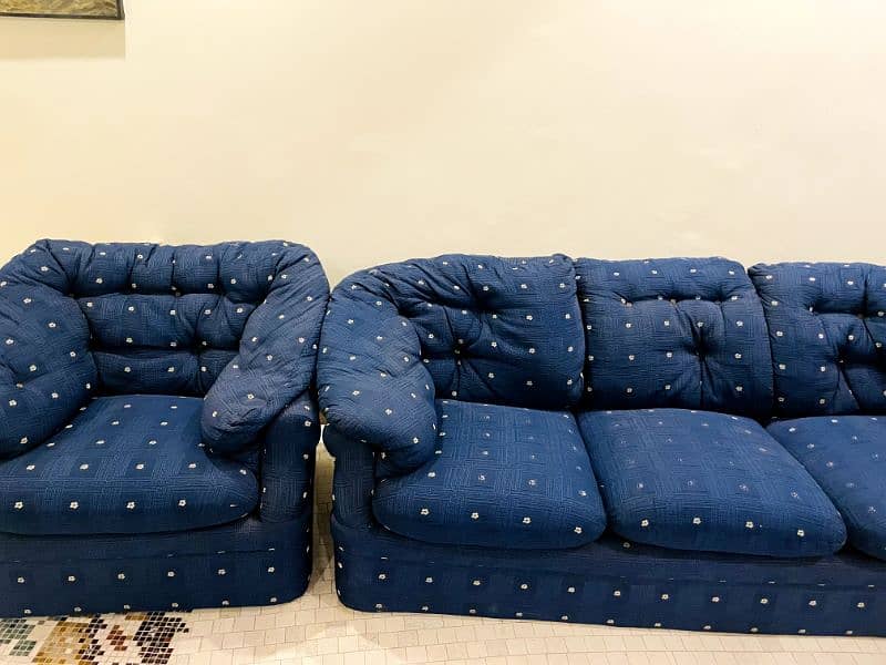 5 seater sofa blue color 1