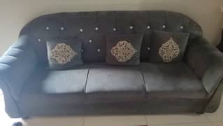 Grey velvet Sofa Set 3,2,1 location Bahria town