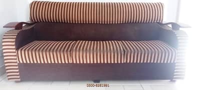Sofa / 5 seater / brown / wooden / sofa set / molty foam