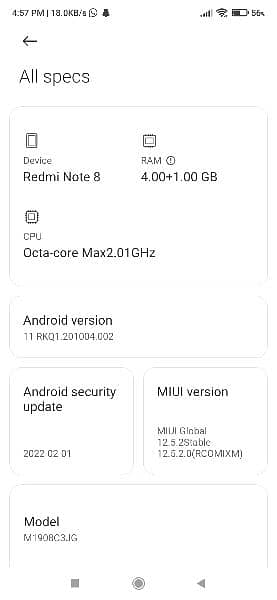 Xiaomi Redmi Note 8 4gb 64g 10