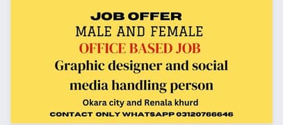 Graphic designer and social media handling person 0