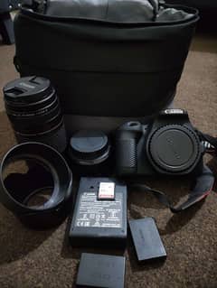 Canon 200D With Canon 50mm and 75-300mm lenses