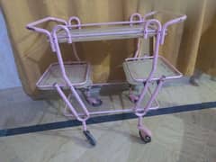 Glass trolley Table