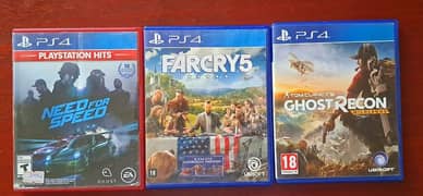 Farcry 5 , Ghost Recon, and Need for speed