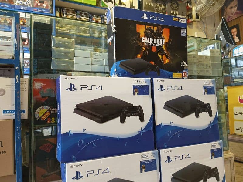 ps4 slim 500gb complete box with warranty 0