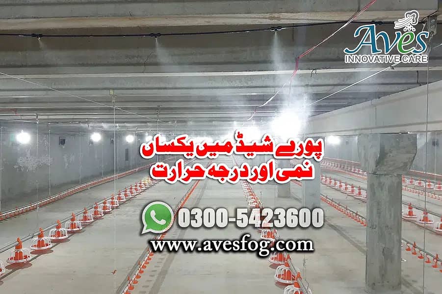 Nami wala system/water spray mist system/Humidity in poultry farm 3