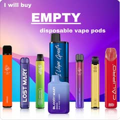 I will buy EMPTY disposable vape pod 0
