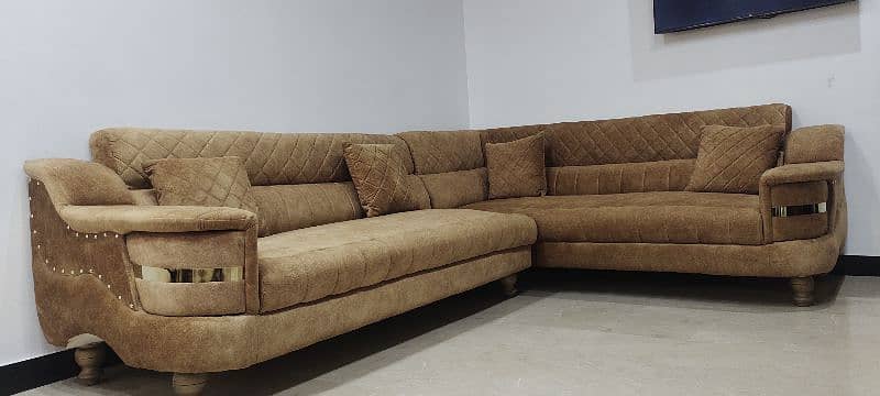 just like new L shape sofa 0