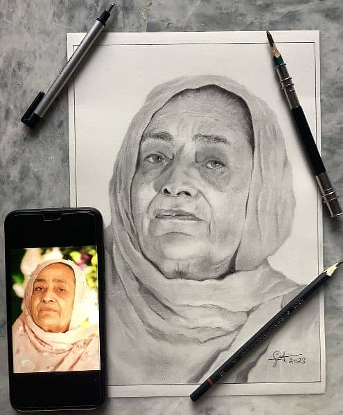 Hand Made Realistic Sketches (High quality on Cartridge paper) 3