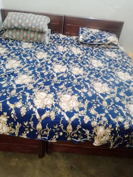 single 2 bed with mattress ( gadda ) 2
