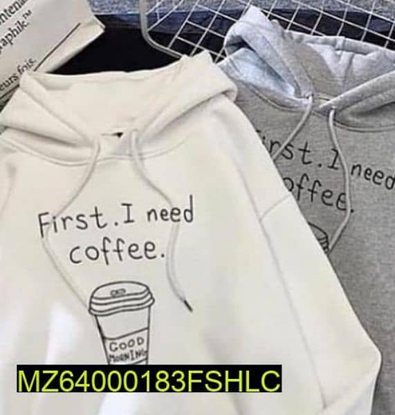 1 Pc men,s Stiched Cotton Printed Hoodie 1