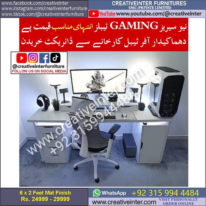 Gaming Office table chair laptop computer chair sofa working Study 8