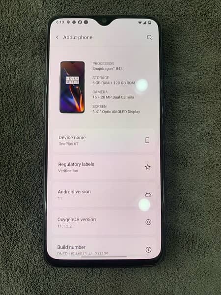 ONEPLUS 6T Dual approved 2