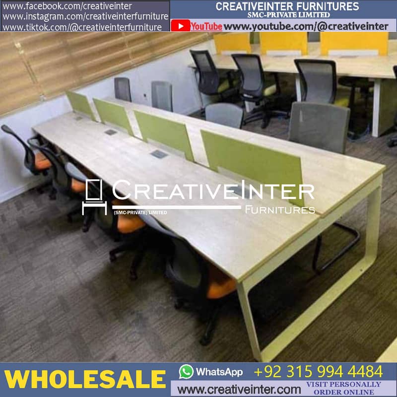 Office workstation table Manager desk chair laptop study Computer CEO 1