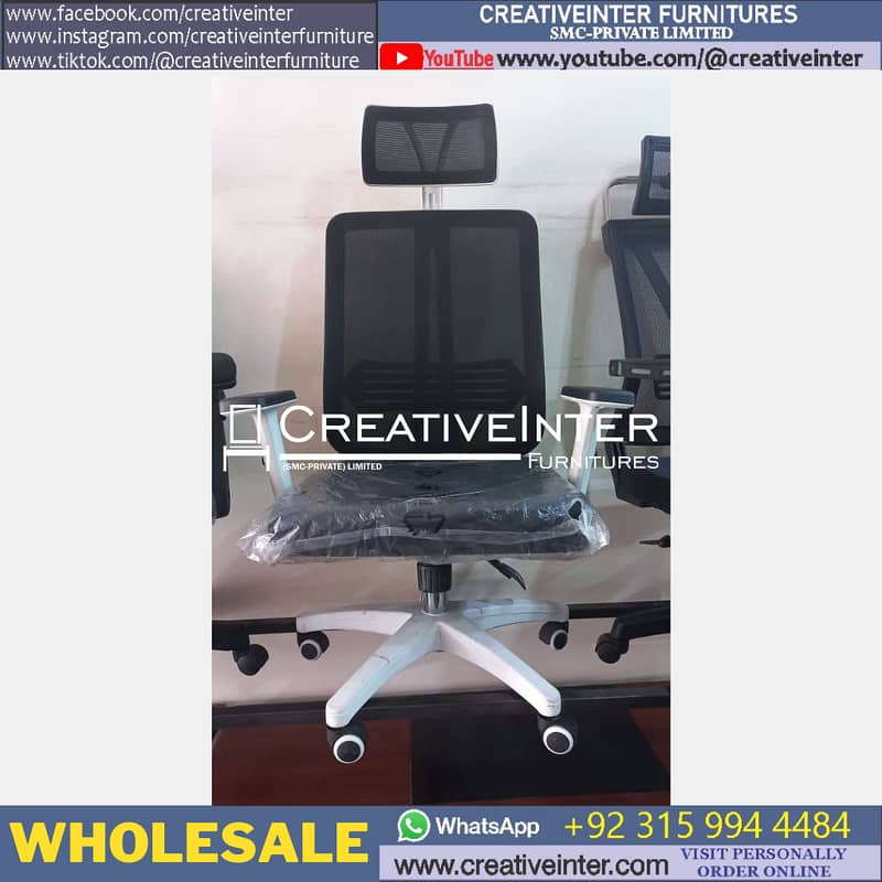 Office workstation table Manager desk chair laptop study Computer CEO 7