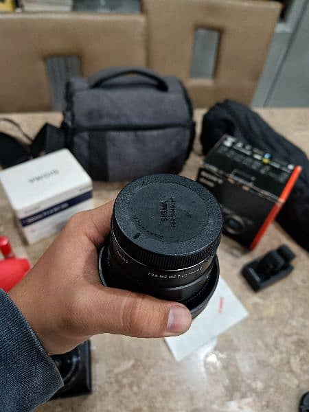 Sony A6400, with 16-55 mm lens and Boya wired mic 8