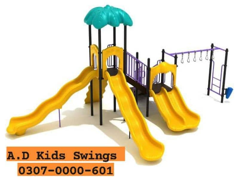 Swings, Slide, Bench, Gazibo, Tree House,  
Indoor Activities, 3