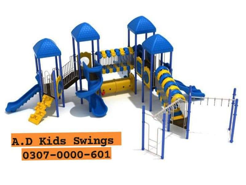 Swings, Slide, Bench, Gazibo, Tree House,  
Indoor Activities, 7