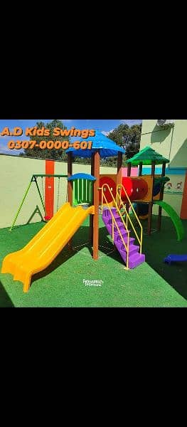 Swings, Slide, Bench, Gazibo, Tree House,  
Indoor Activities, 8