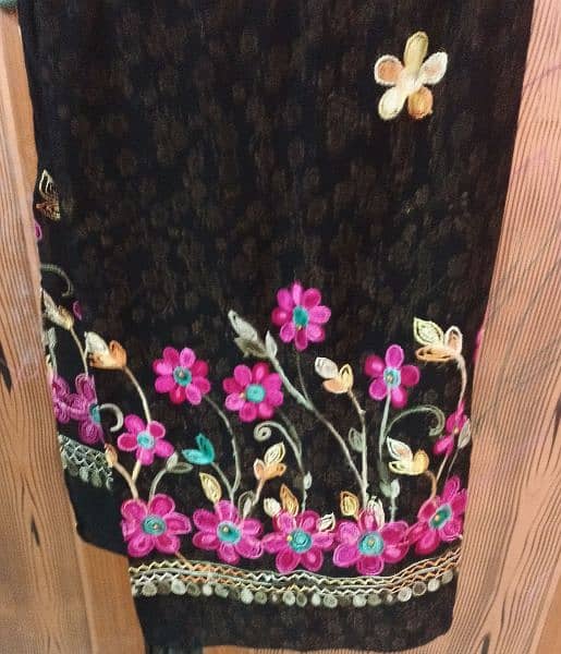 embroided abaya and scarf 1