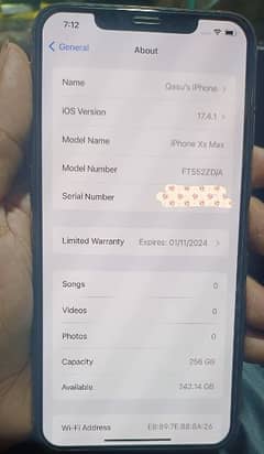 iphone Xs max 256 PTA approved