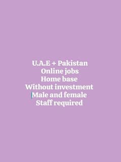 U. A. E + Pakistan online job