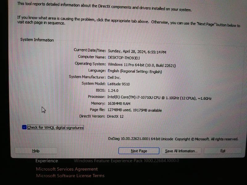 Dell latitude 9510 i7 10th generation hexa core 0