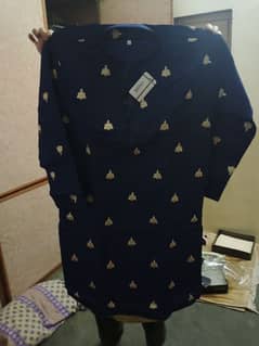 kurta pajama navy blue karandi 0