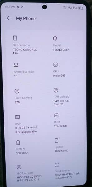 New Mobile Condition 10/10 Ram8+8 Rom256 3