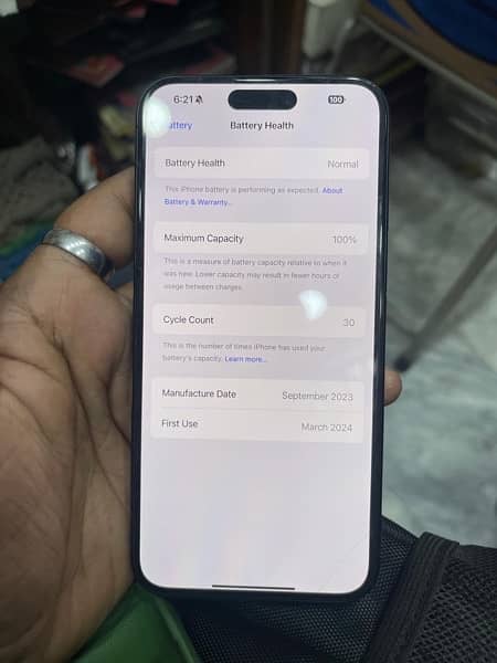 IPhone 15 Pro Max with Box & Wire (Blue - JV - 256gb) 1