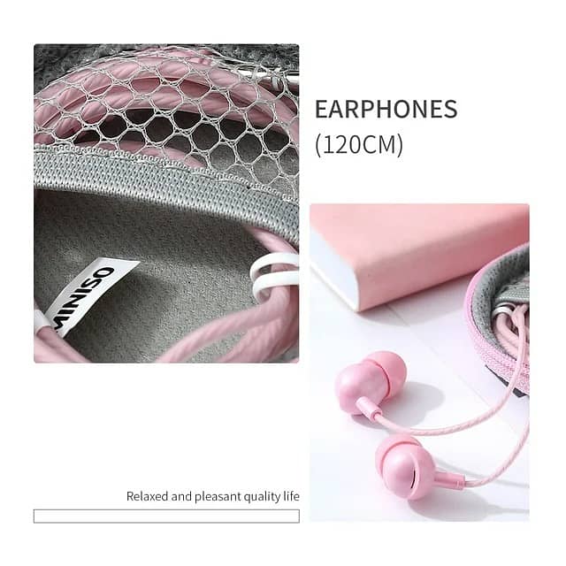 MINISO 100% Original Handfree with Free Bag Only Pink color 1