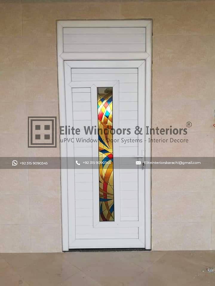 uPVC Wahsroom Doors waterproof termite proof life time material 6