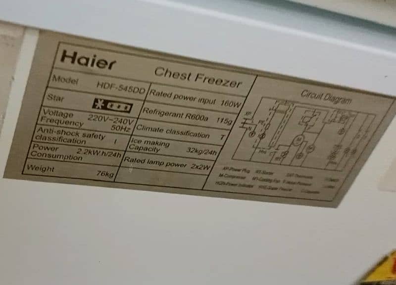 Haier HDF 545DD used conditions 8.5/10 3