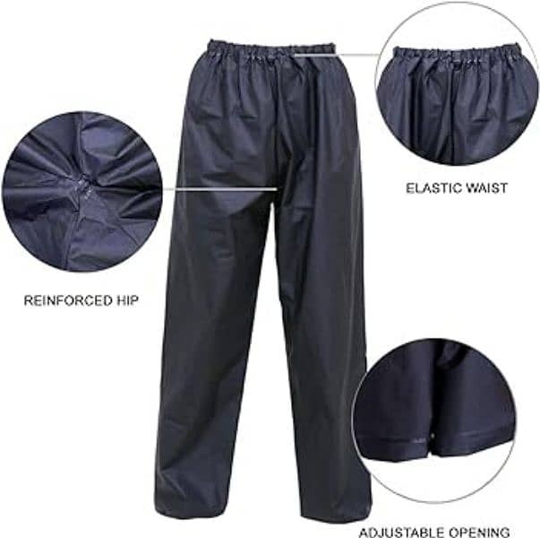 Rain Suit , Rain Coat + Trouser + Cap parachute stuff zip and buttoon. 9