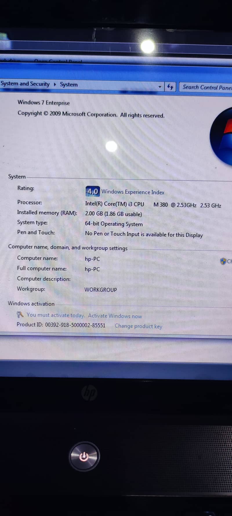 HP laptop 4520s 7